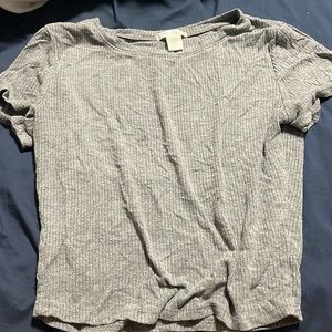 BOZZOLO grey short sleeve top - slightly cropped